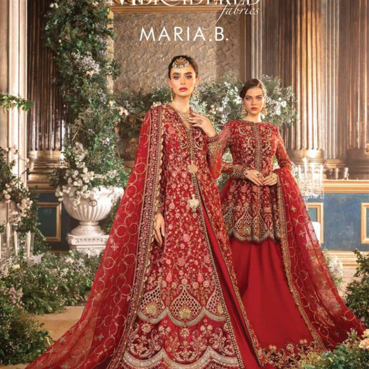 Maria B Formal (3 PC Unstitched Embroidered Organza suit)