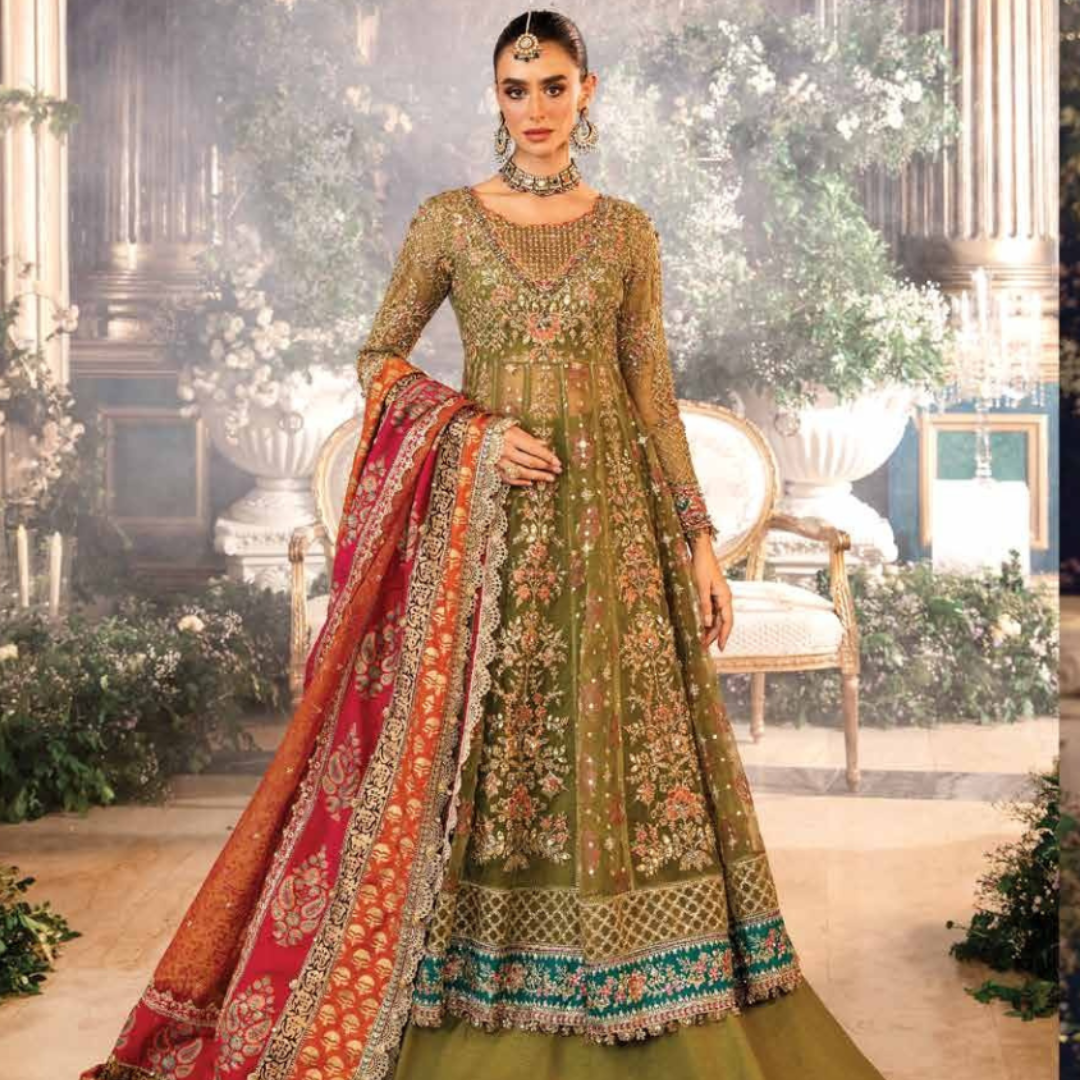 Maria B Formal (3 PC Unstitched Embroidered Organza suit)